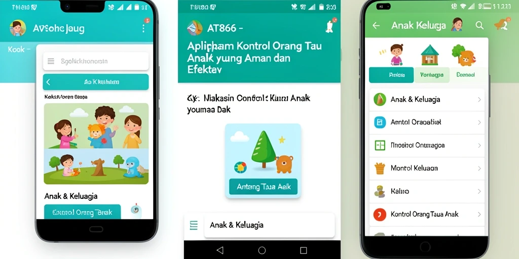 Antarmuka aplikasi AT866 untuk Kontrol Orang Tua Anak.
