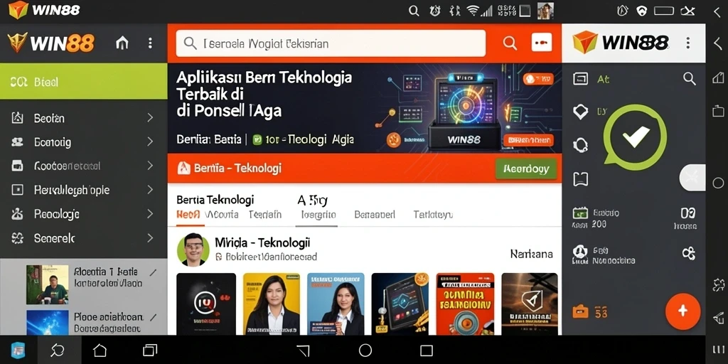 Tampilan antarmuka aplikasi WIN88 yang menarik dan informatif.