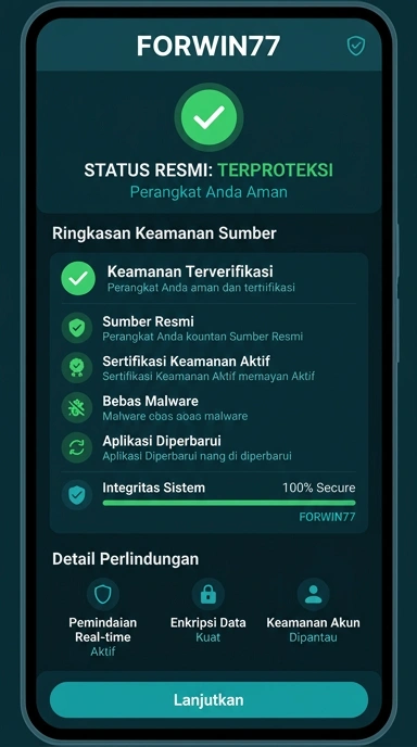 Tampilan kanal resmi forwin77